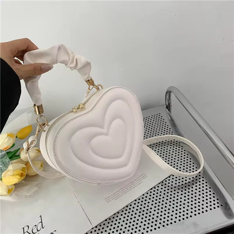 Heart Charm Crossbody Bag