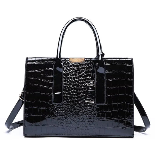 Luxury Alligator-Print Crossbody Bag