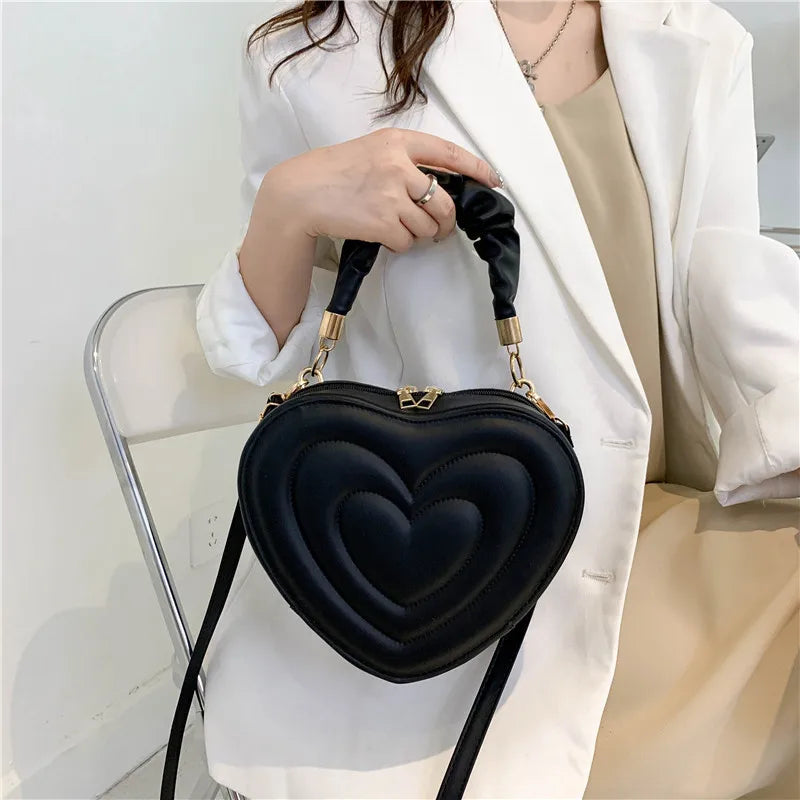 Heart Charm Crossbody Bag