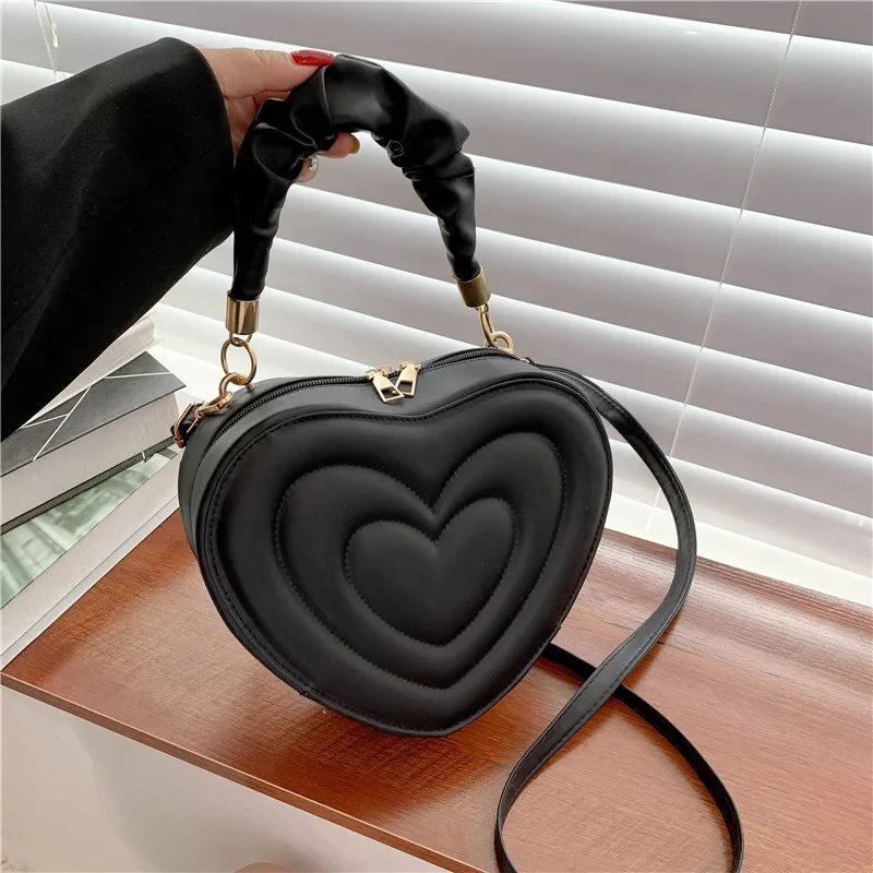 Heart Charm Crossbody Bag