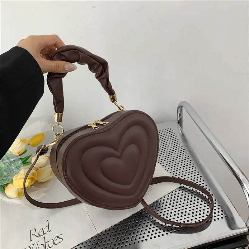 Heart Charm Crossbody Bag