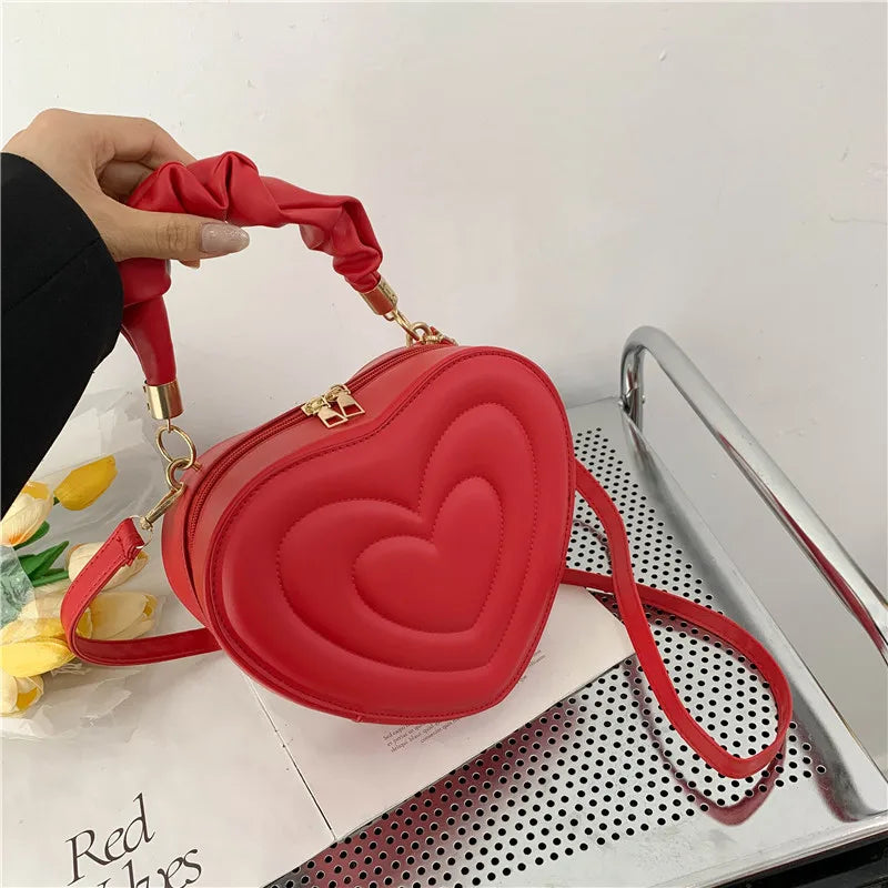 Heart Charm Crossbody Bag