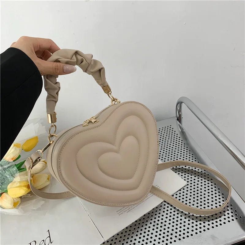 Heart Charm Crossbody Bag