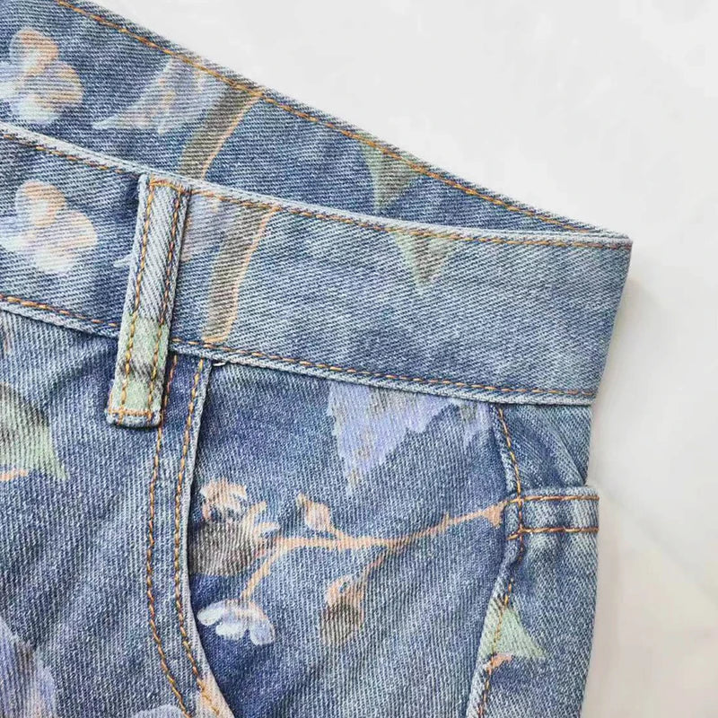 Mens  Floral Denim 