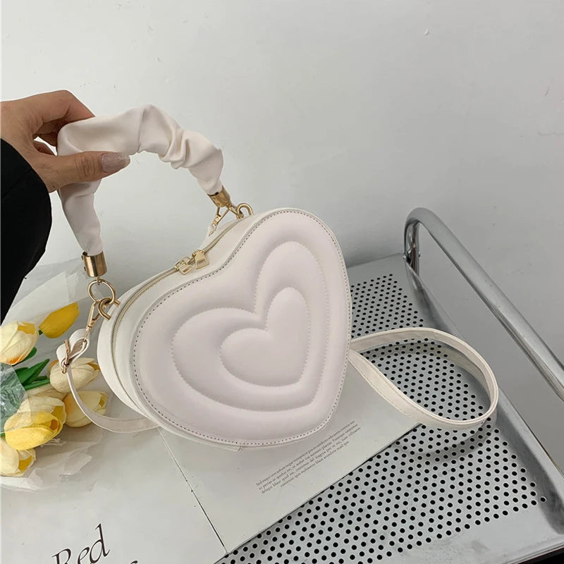 Heart Charm Crossbody Bag