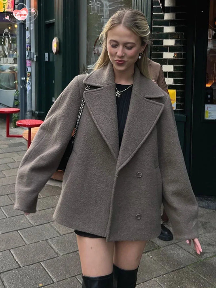 Chic Oversized Wool Coat